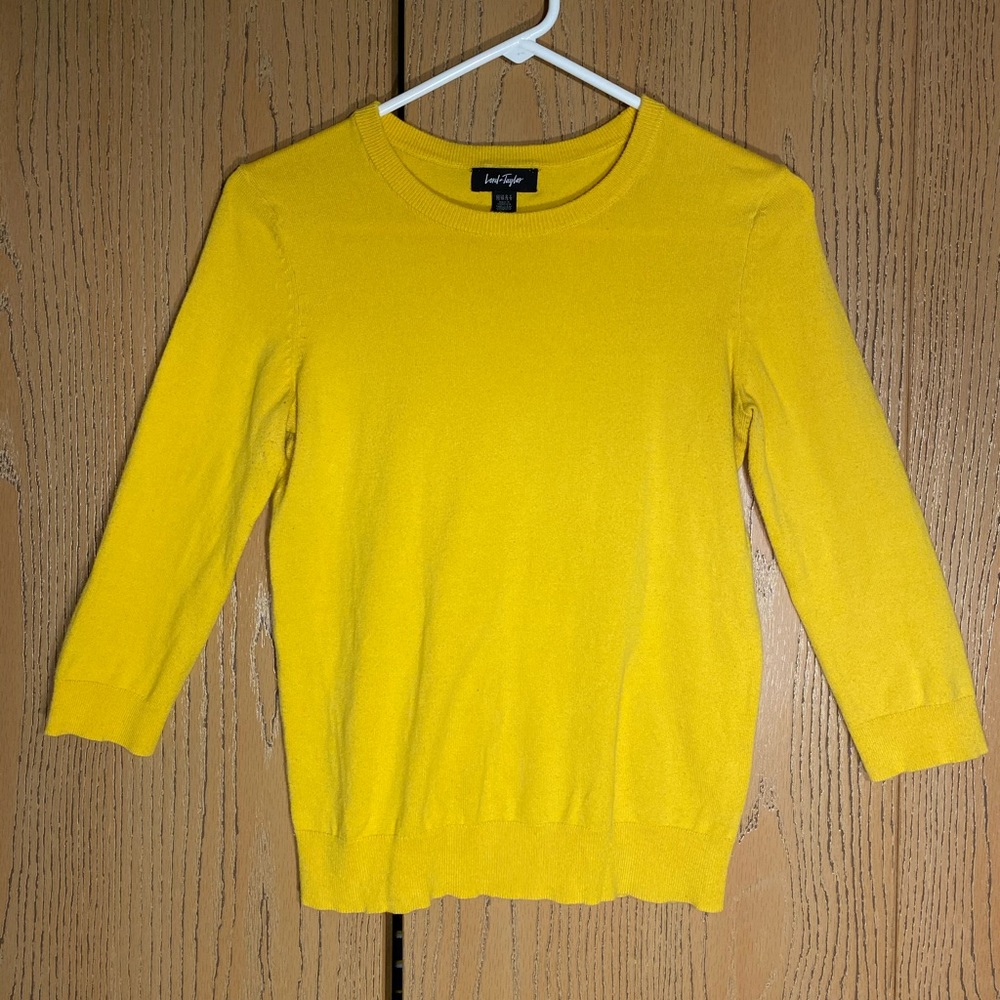 Lord & Taylor Yellow Sweater